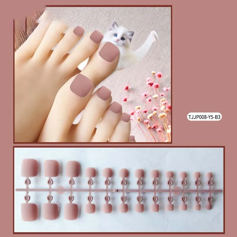 24 шт./компл. накладные ногти белые красные синие однотонные с прижимом на клеем