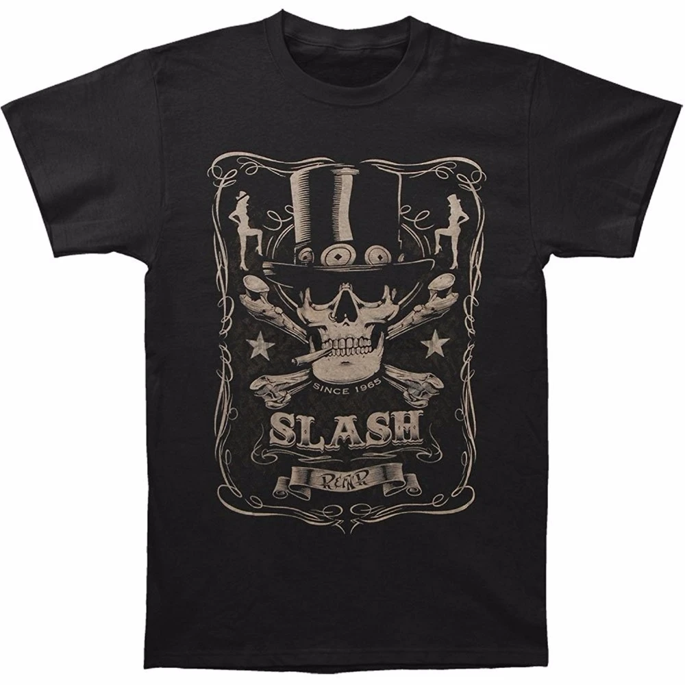 

Online T Shirts Design Men O Neck Guns N Roses Men Bottle Of Slash Fashion T Shirt Black Short Sleeve Compression T Shirts