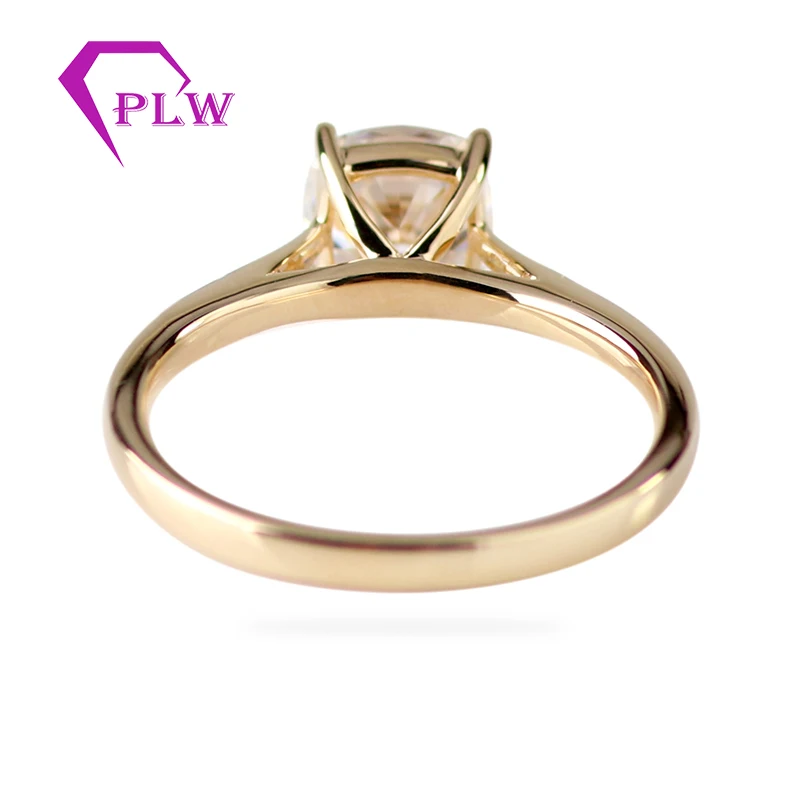 Customizd 14-каратное желтое золото 9х9 мм 3 5ct подушка старая Европа D Color VVS Moissanite 2