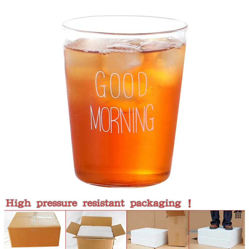 450 мл доброе утро черный белый цвет прозрачный материал Стекло Кофе Чай напитки