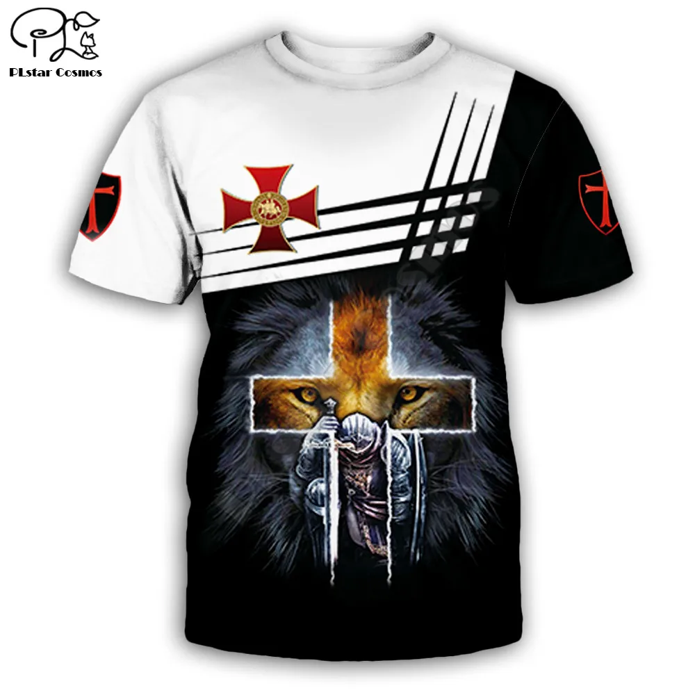 Футболка унисекс с коротким рукавом лето принт рыцаря Льва хип хоп|Мужские