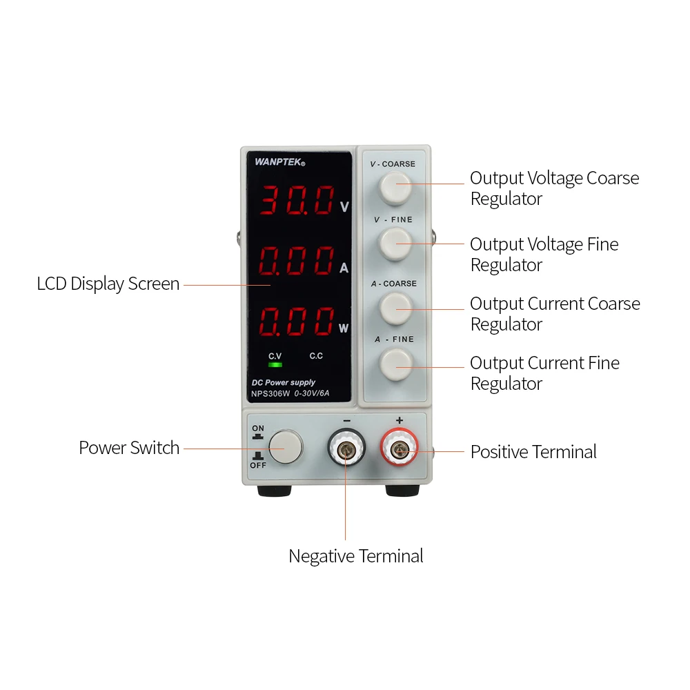 NPS306W/NPS3010W/NPS605W/NPS1203W Switching DC Power Supply 3 Digits Display LED High Precision Adjustable Mini | Обустройство дома