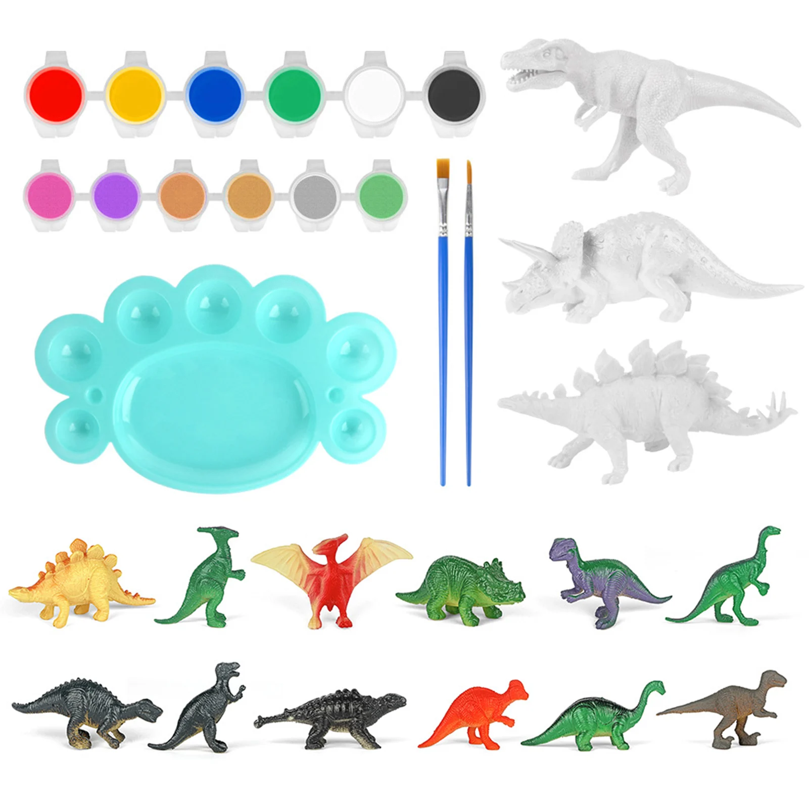 

DIY Children's Craft Set Dinosaur Painting Kit 34 Dinosaur Models Children's Gifts For Boys And Girls Aged 5 6 7 8