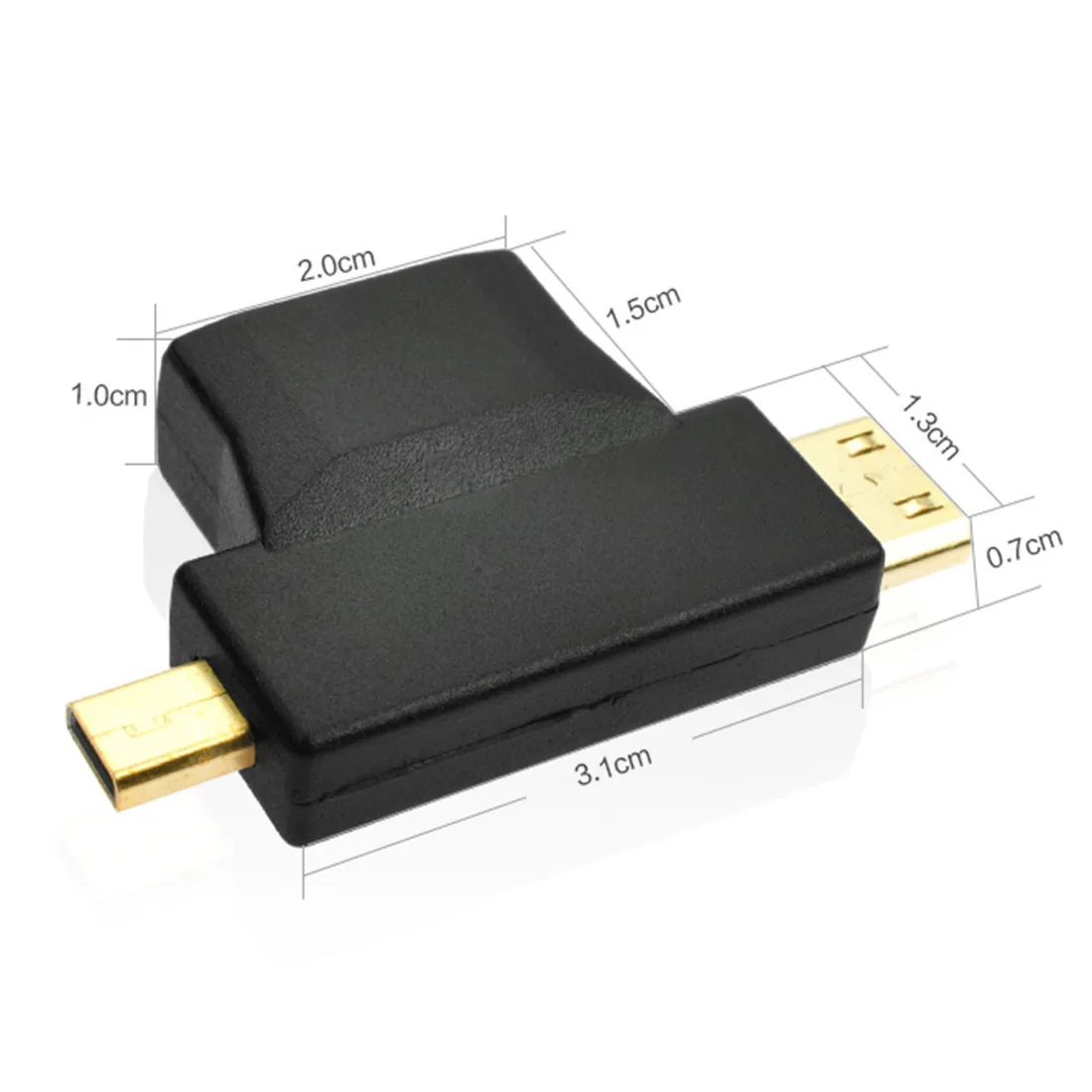 Новинка 1080P 3 в 1 HDMI-совместимый к Micro Mini штекер 4 гнездовой кабель адаптер