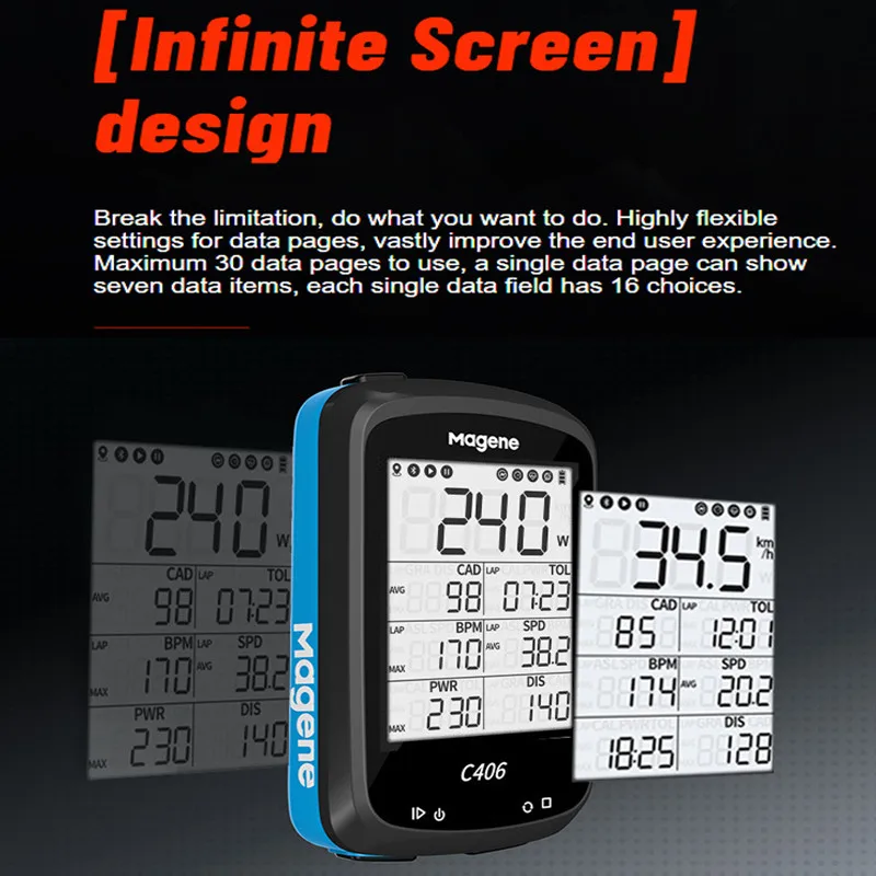 2021 New Magene C406 Bicycle Computer Waterproof GPS Wireless Smart Code Watch Mountain Bike Monitor Stopwatch Data APP | Спорт и
