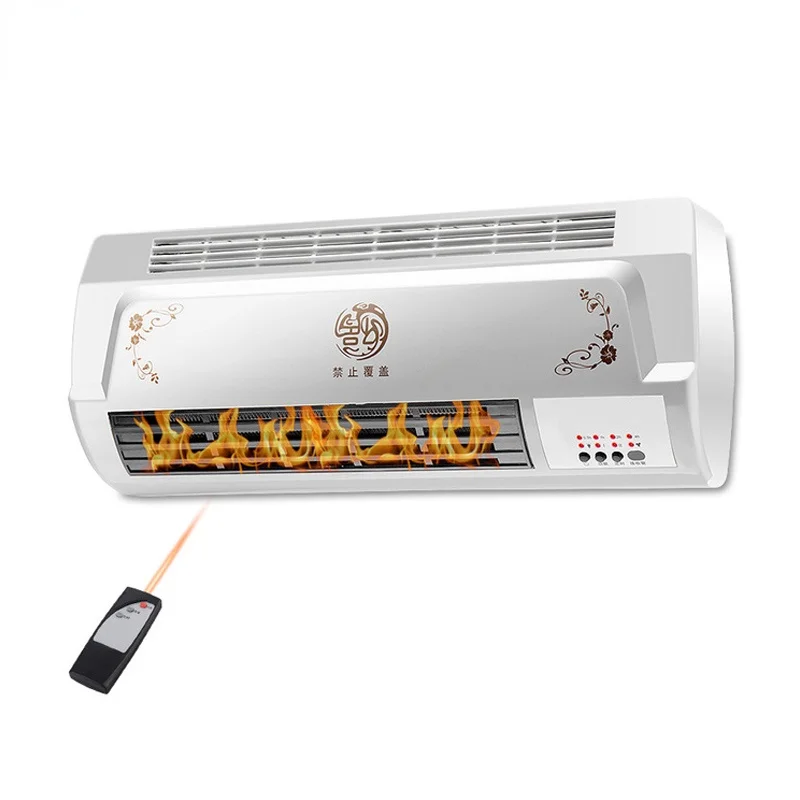 Домашний электрический обогреватель 220 В настенный керамический тепловой с