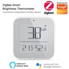 Умный термометр Tuya ZigBee для умного дома, термометр со светодиодным экраном, работает с Alexa Google Home