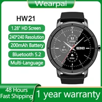 wearpai newest hw21 smart watch sport metal heart rate sleep monitor ip68 waterproof smartwatch for ios android global version