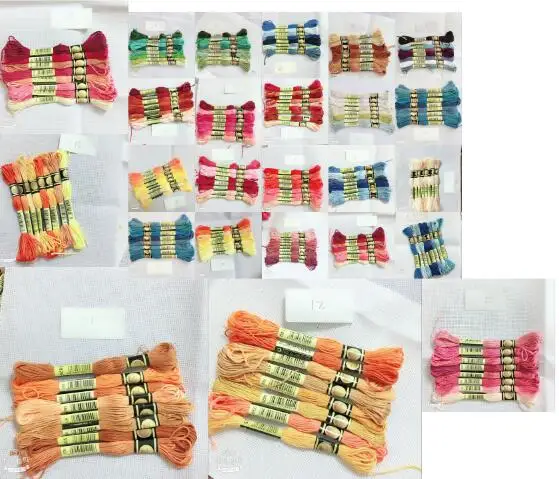 Нитки для вышивки крестом два ярлыка стиль 8 хлопковые нитки крестиком Шитье