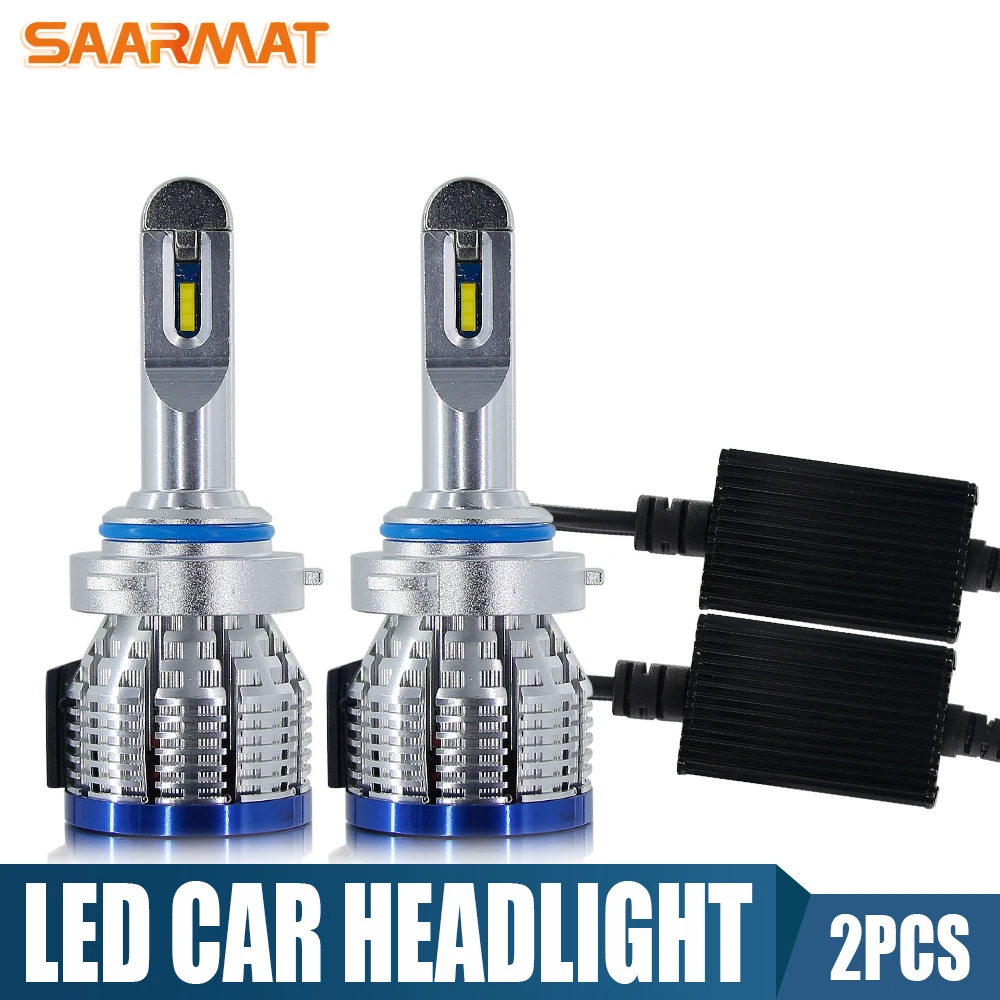 

SAARMAT 9006 Super Bright 9005 Car Headlights HB3 4 LED Led Auto CSP 60W 10000LM Automobiles Headlamp 6500K replace Halogen lamp