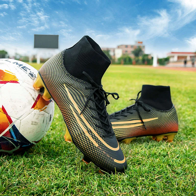 

Men Professional Boys Football Sneakers Soccer Shoes Turf Football Boots Kids Stable Cleats Sports Shoe Male Futsal Chaussure