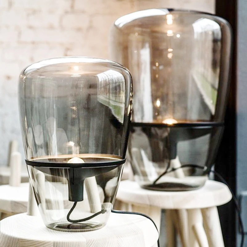 Современные стеклянные абажур воздушные шары настольные лампы скандинавские