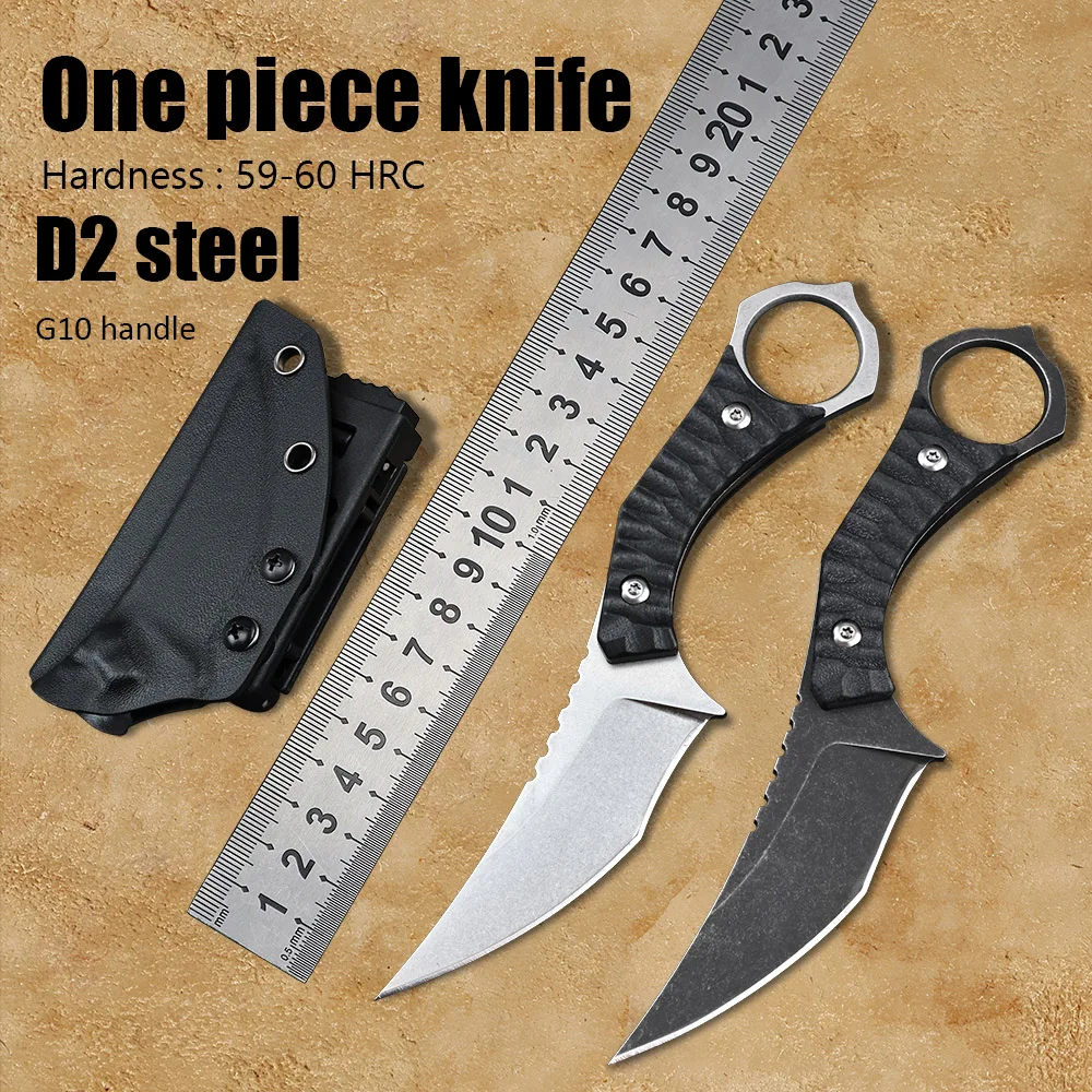 

D2 Steel G10 Material EDC Hand Tool Outdoor Camping Utility Self Defense Weapons Survival Tactical Fixed Blade Hunting Knife