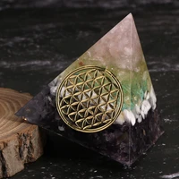 natural turquoises chips gravel orgonite pyramid crystal orgone amulet balance healing energy generator meditation pyramids