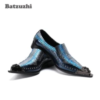batzuzhi formal dress shoes men leather italian leather mens dress shoes vintage rock punk party shoes men big sizes eu38 46