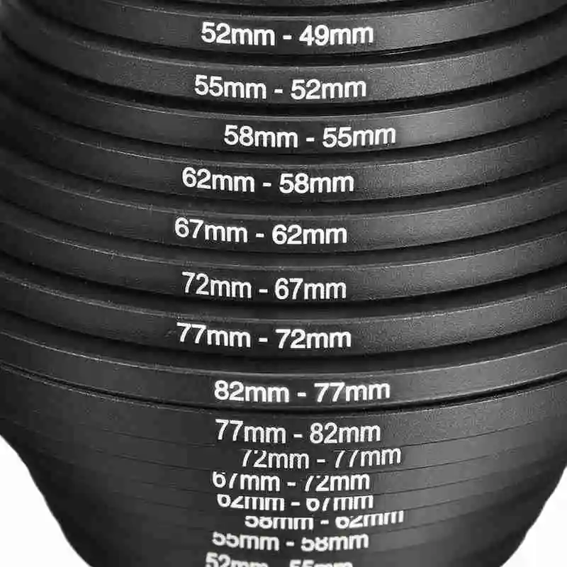 18 шт. кольцо адаптер для фильтра объектива повышающий вниз 37 82 мм набор камеры Canon