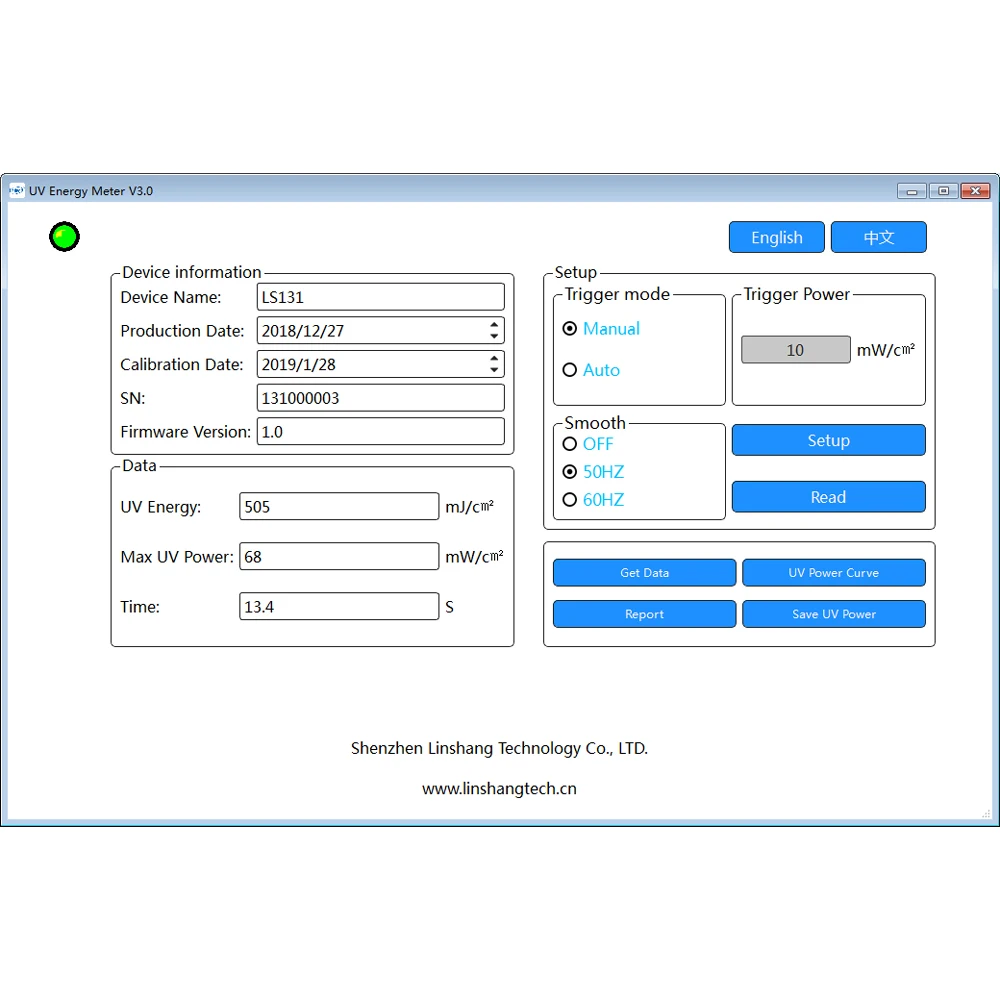 Оригинальный LS131 измеритель интенсивности ультрафиолетовой энергии температуры