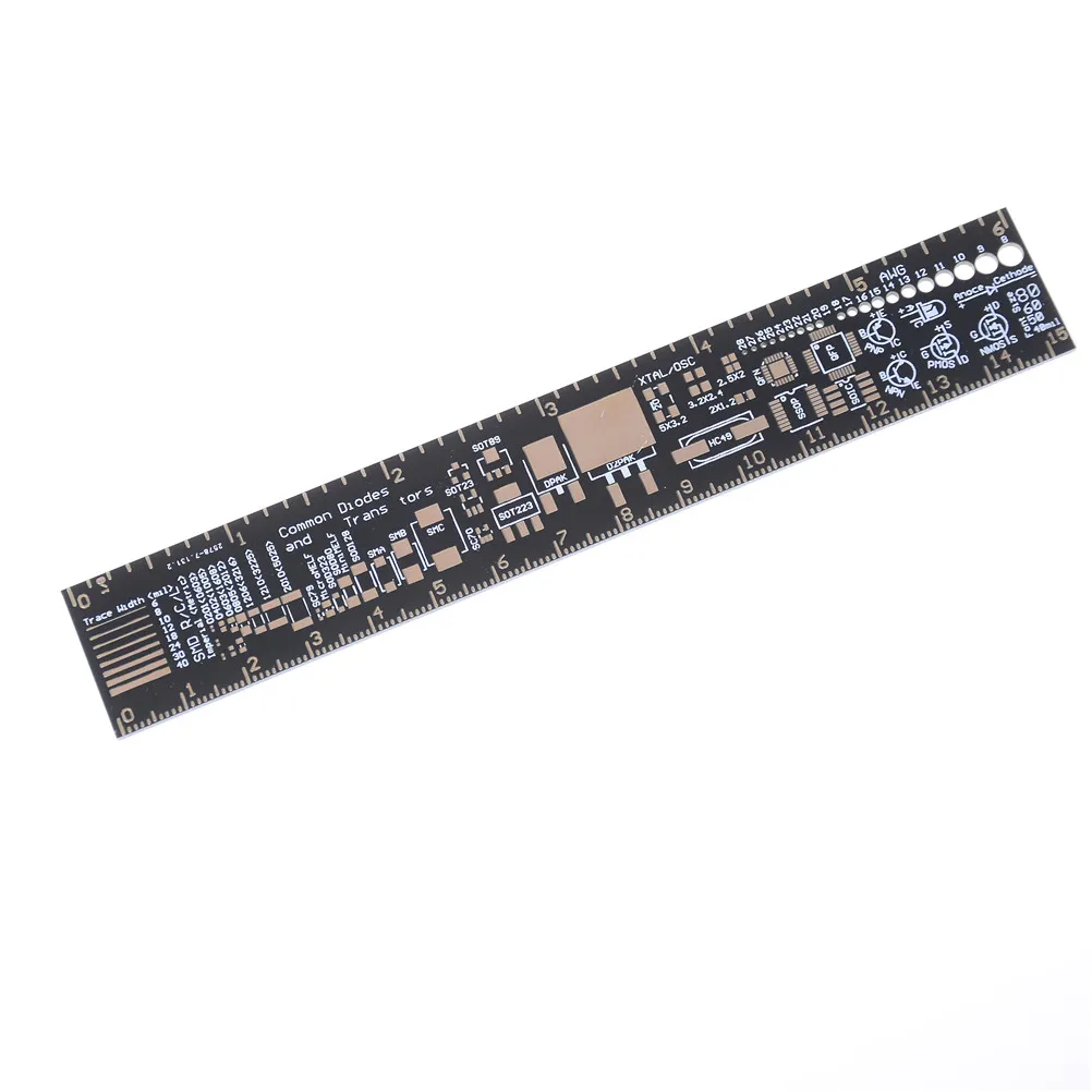 

15 см PCB линейка, измерительный инструмент резистор микросхема конденсатора IC SMD многофункциональный инструмент