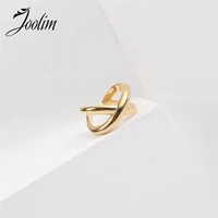joolim high end pvd symple multi layered circumvolute rings for women stainless steel jewelry wholesale
