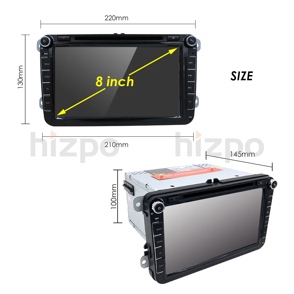 Новинка! Hizpo 8 &quotAndroid 9 0 Navigaton Автомобильный мультимедийный плеер для Seat Altea Skoda