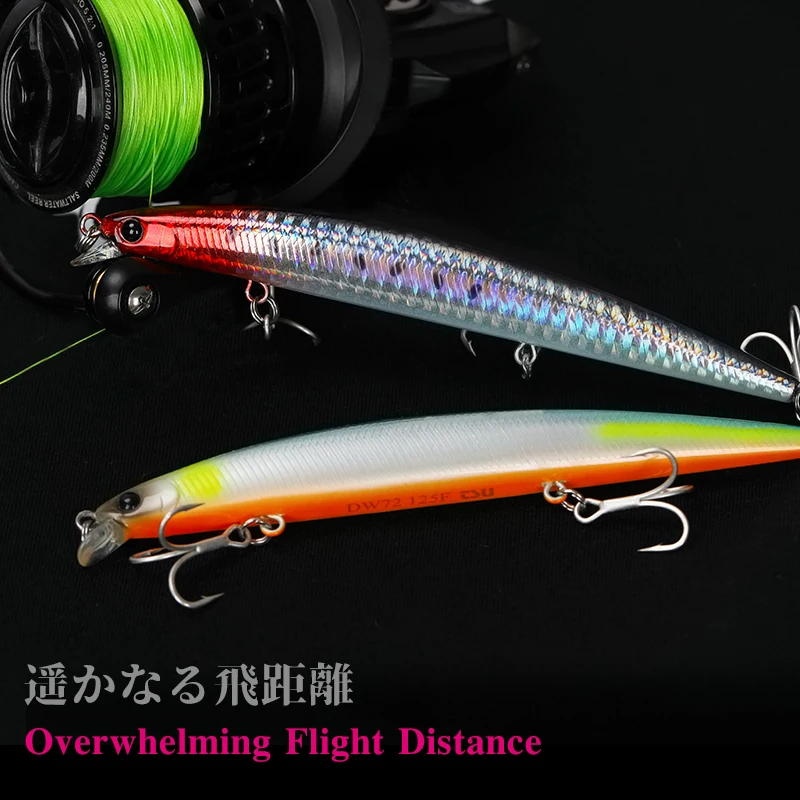 TSURINOYA приманки Minnow 125 мм 14 3 г плавающий 10 60 см Shallow дальность метания на большие
