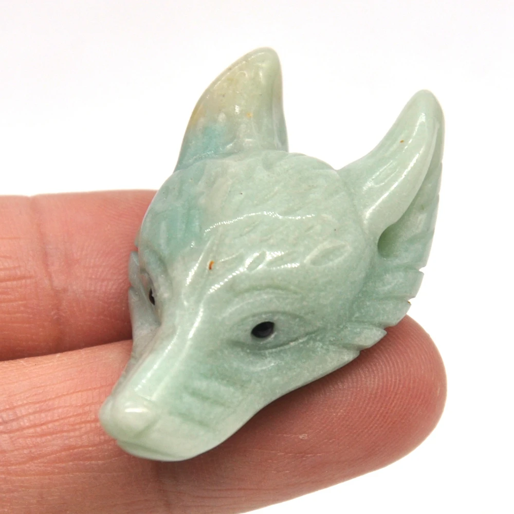 Кулон с головой волка 1 5 дюйма аксессуары из натурального камня сделай сам