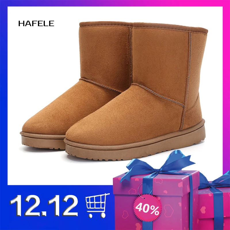 Зимние сапоги Плюшевые Теплые ботильоны для женщин зимние водонепроницаемые