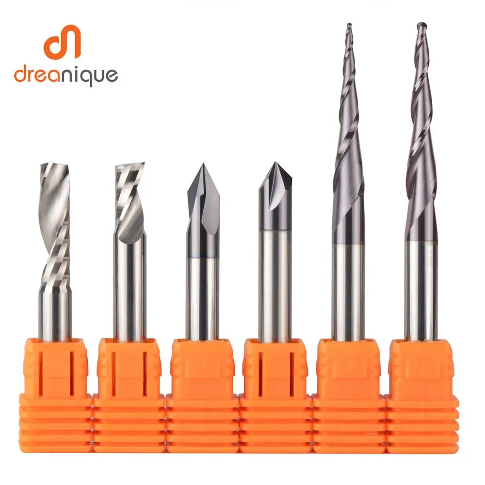 Твердосплавные гравировальные биты с ЧПУ фреза набор для работы по дереву 3 175 мм 6