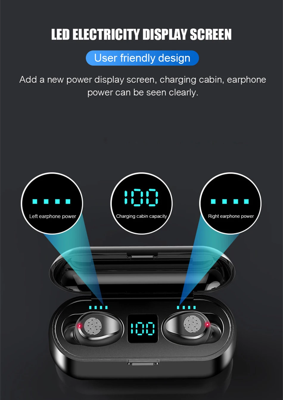 2020 Bluetooth наушники TWS 5 0 Беспроводные с зарядным устройством Спортивная гарнитура
