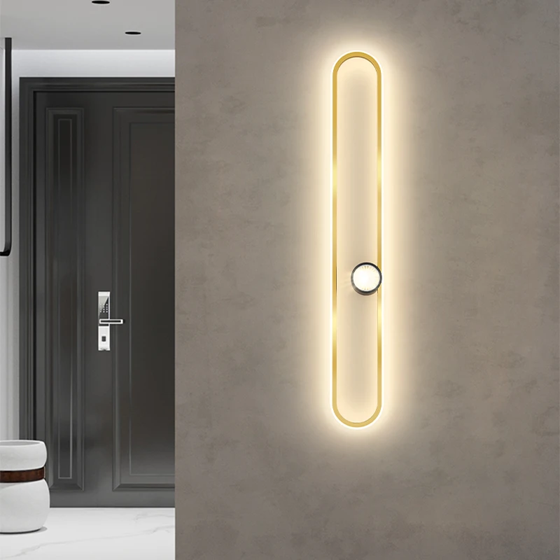 

Gold LED Wall Lamp Loft Home Decoration Lustre Modern Design For Living Room Dining Room Corridor Bedroom Lighting Fixture Lamps