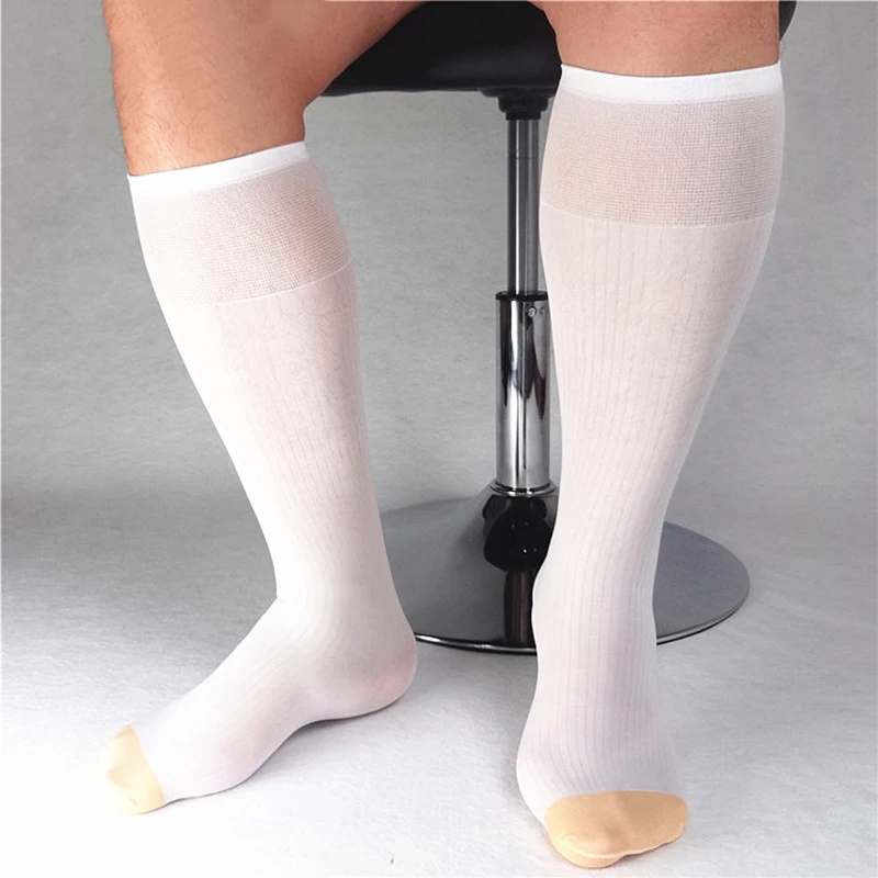 1 пара черные золотые синие белые мужские широкие полосатые носки шелковые