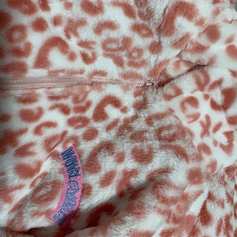 

Milk Cow Leopard Print Faux Fur Jackets Winter Women Jacket Plus Size Fuzzy Cute Teddy Long Coat Overcoat Girl Kawaii Harajuku