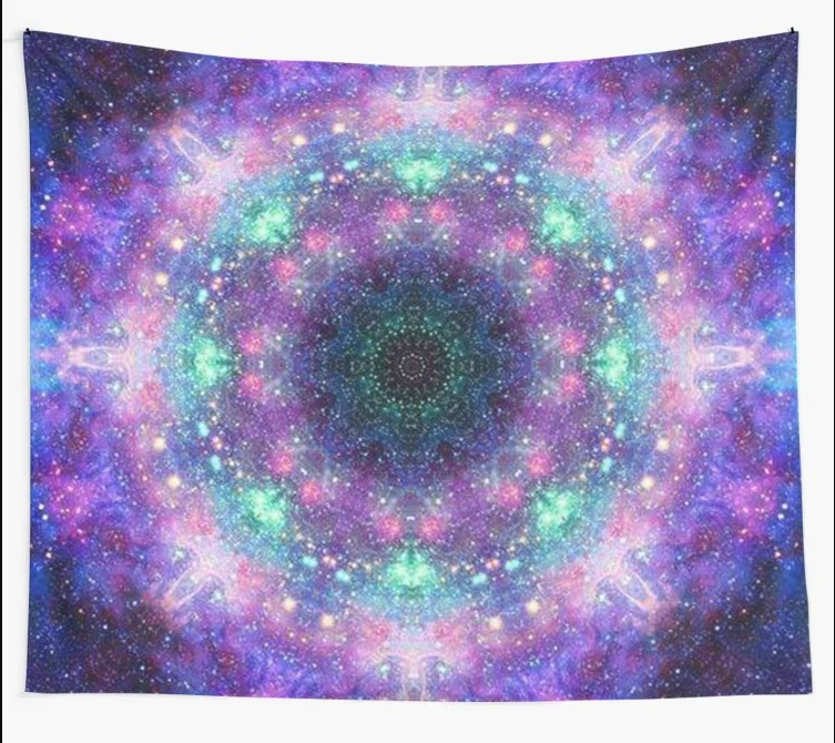 

Trippy Purple Space Mandala Tapestry Wall Hanging Tapestries Dorm Home Carpet Bedroom Decor Blanket Beach Towel Yoga Mat