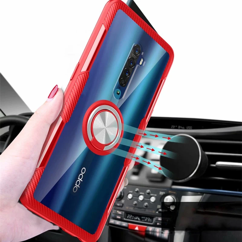 Чехол для OPPO Reno 2 прозрачный акриловый мягкий силиконовый автомобильный