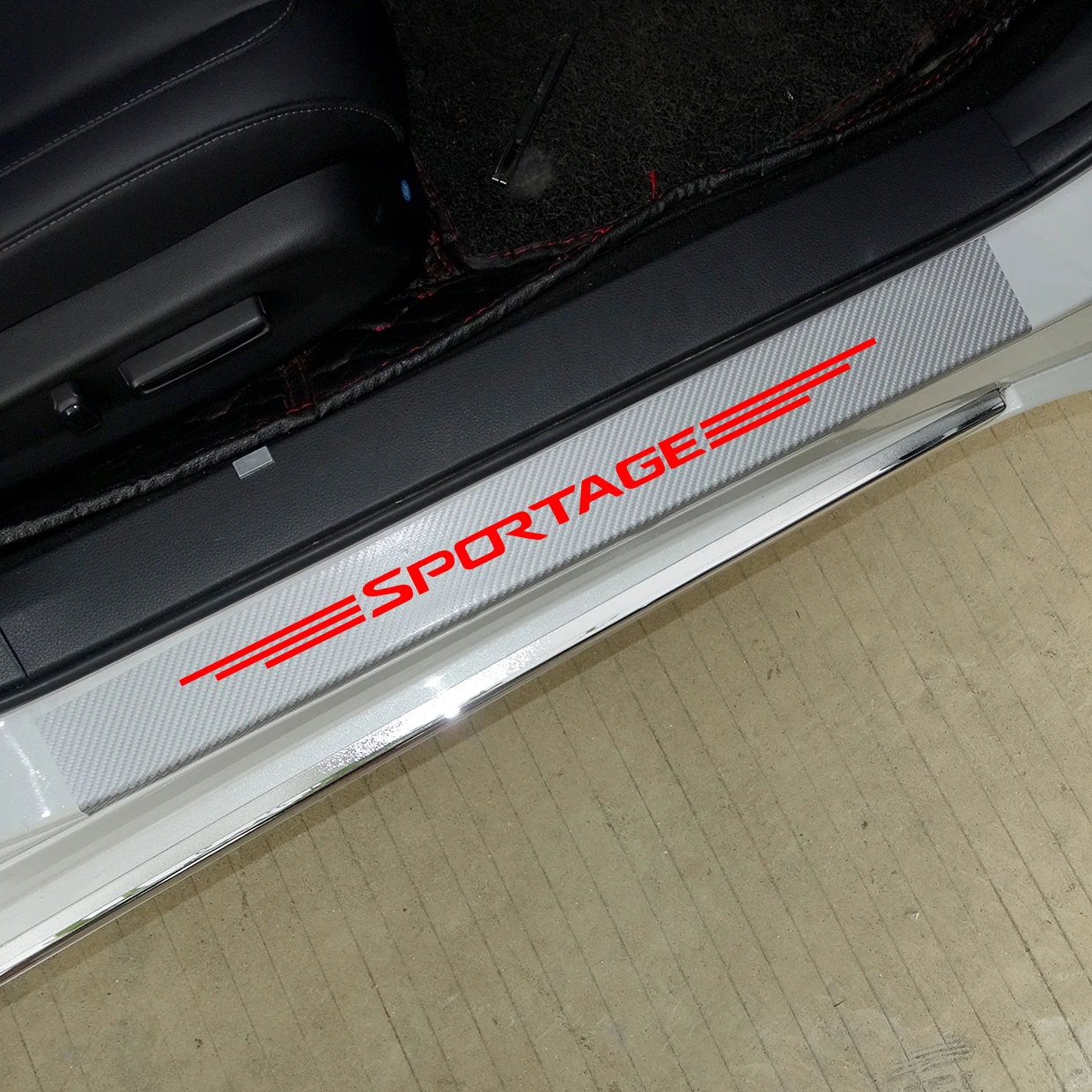 Наклейки на порог автомобиля для Kia Sportage 3 4 QL защита входной двери из углеродного