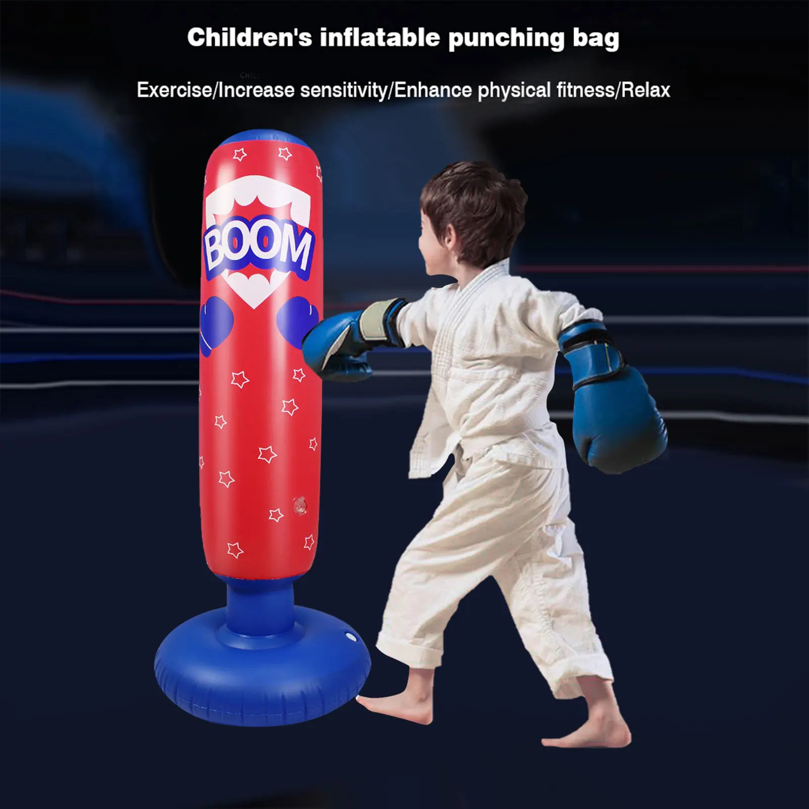 Надувной боксерский мешок 47 2 дюйма для детей и взрослых тяжелая боксерская сумка