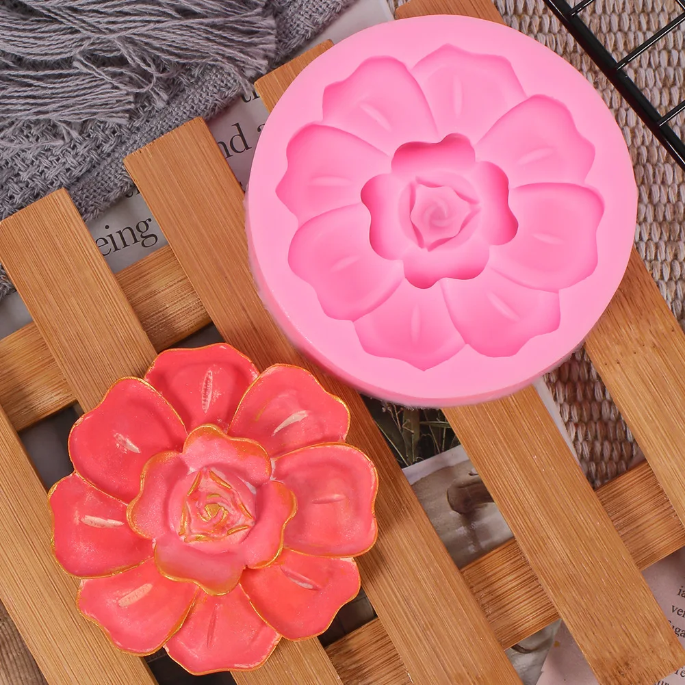 

Pink Pastry Moulds Sugarcraft Flower Silicone Mold Chocolate Kitchen Accessories Cake Decorating Tools
