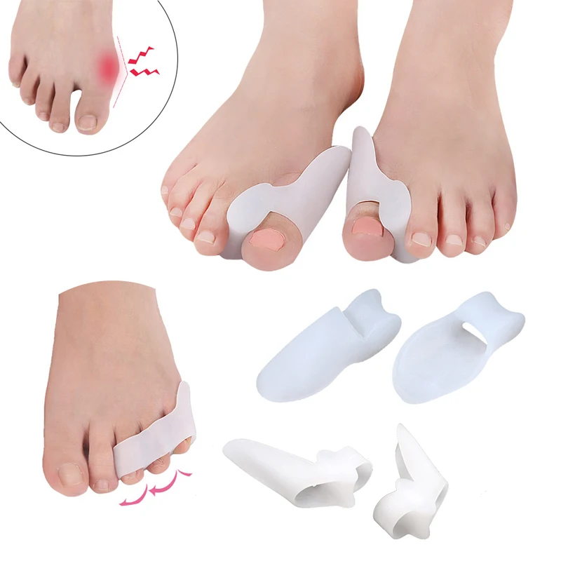 

Silicone Gel Bunion Corrector Big Toe Separator Spreader Pedicure Foot Tool Hallux Valgus Correction Guard Forefoot Cushion Pads