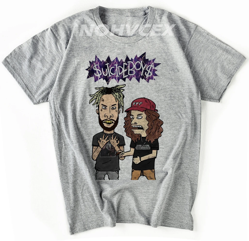 Uicideboy$ футболка с красным кружевом для маленьких мальчиков Для мужчин s футболка suicideboys в стиле «хип-хоп» Rap Для мужчин хлопковая Футболка классический крутая футболка