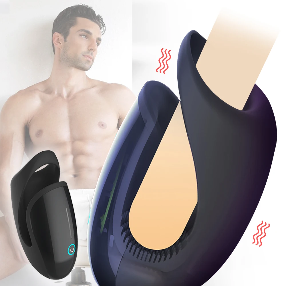 

Male Masturbator Penis Delay Trainer Vibrator Delay Ejaculation Stimulate Glans Vibrating Massager Pussy Adult Sex Toys for Men