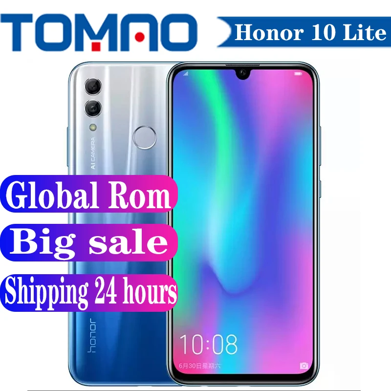 

Новый Официальный Смартфон Honor 10 Lite с глобальной прошивкой, Android 9, HiSilicon Kirin 710, 4 Гб, 6 ГБ ОЗУ, 64 ГБ, 128 Гб ПЗУ, камера 13 МП, Google