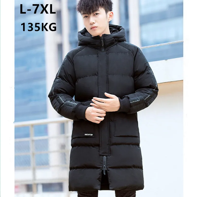 2019 мужская зимняя куртка теплая большие размеры 5XL 6XL 7XL толстовки Толстые мужские