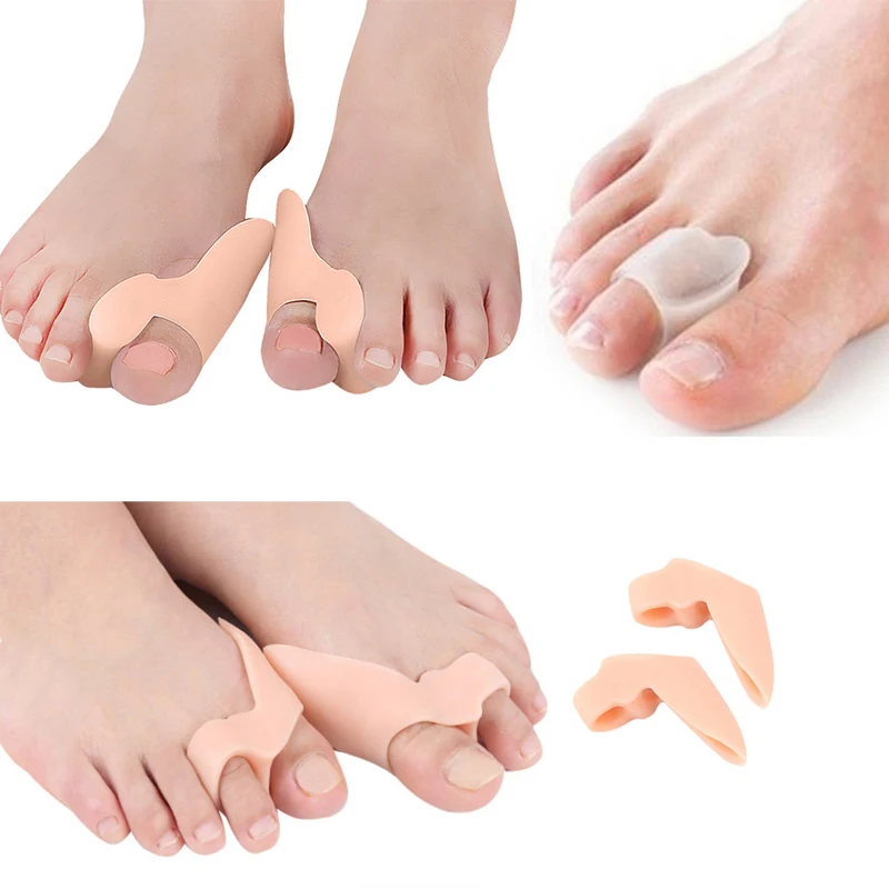 

2Pair Toe Separator Correction Hallux Valgus Corrector Silicone Orthopedic Thumb Toes Separator Straightener Spreader Foot Tools