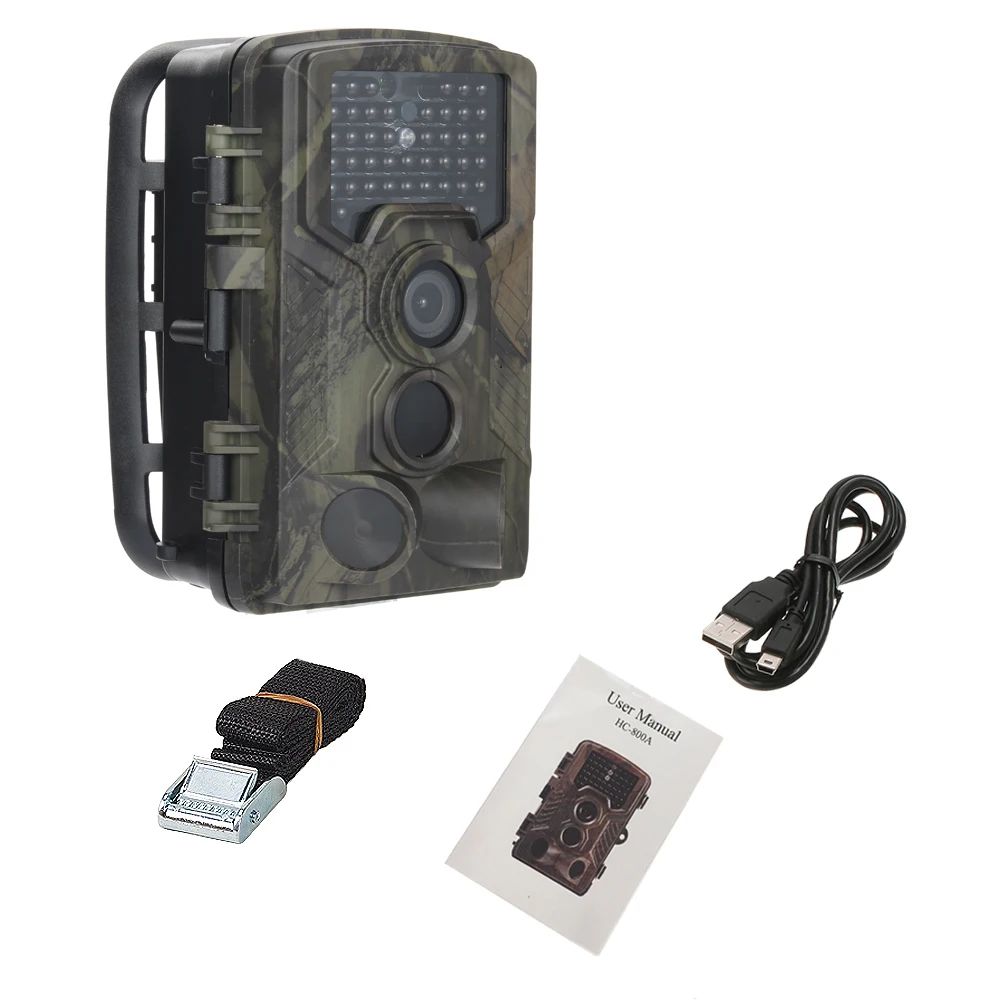 

16MP 1080P Hunting Trail Camera Surveillance Tracking HC800A Infrared Night Vision Wild Cameras for Video Photo Traps