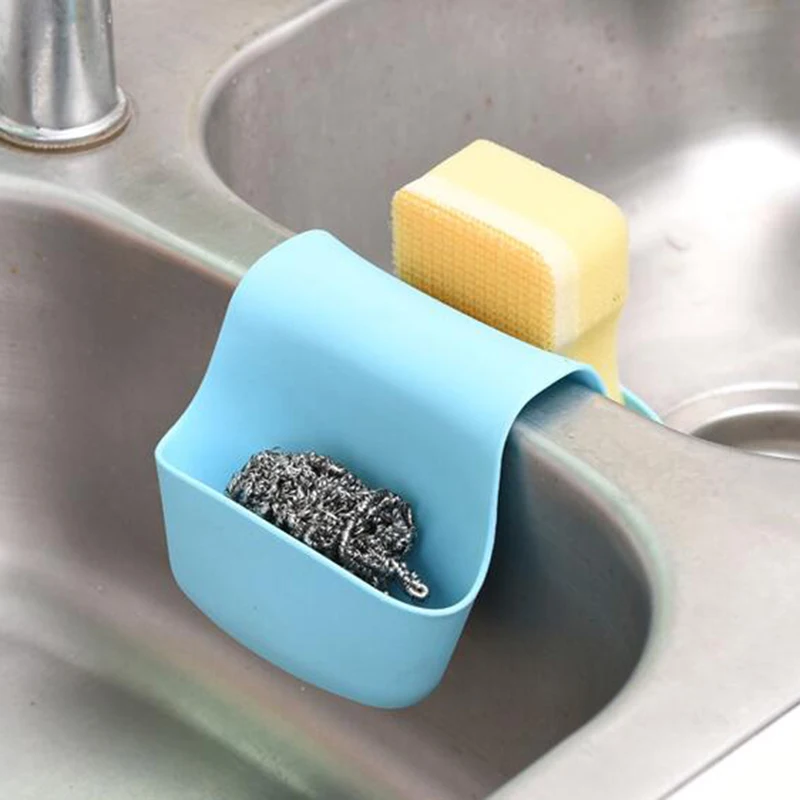 

Kitchen Sink Bathroom Bag Hanging Strainer Storage Holder Sided Sponge Towel Draining Rack Cleaning Brush Toothbrush Holder
