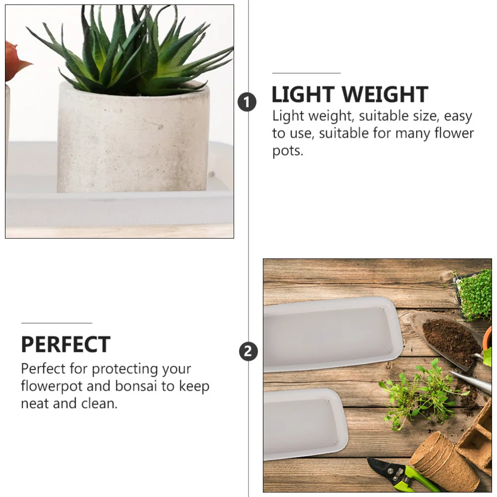 

6pcs Flower Pot Trays Durable Planter Pot Trays Simple Bottom Trays