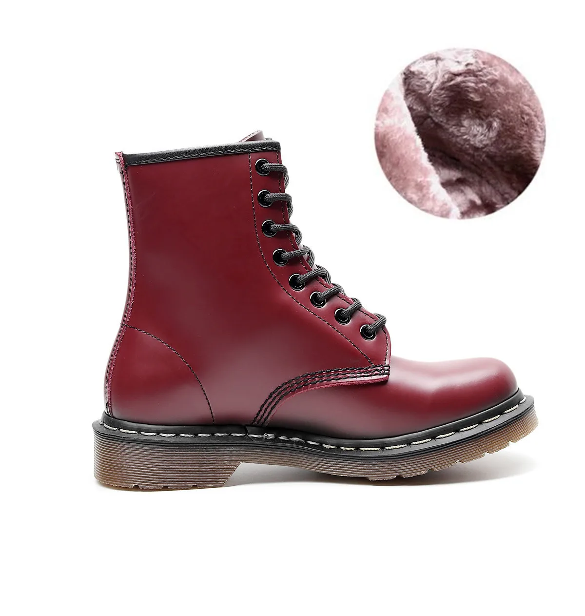 Женские мотоциклетные ботинки с круглым носком на шнуровке осень 2019|Женские