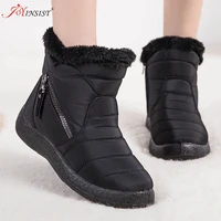 women boots 2022 new winter boots for women waterproof warm snow botas mujer zipper ankle boots low heels winter shoes round toe