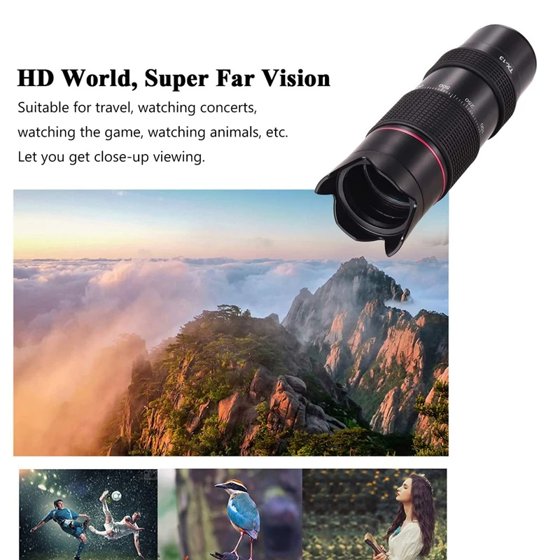 

ORDRO TX-13 12X Camera Telescope Ultra HD Monocular Telephoto Zoom Lens for ORDRO HDR-AZ50 HDR-AC3 HDV-D395 Camera