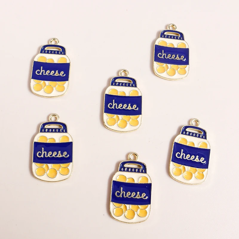10 шт. эмалированные Подвески в виде бутылки с сыром 15 х26 мм | Украшения и